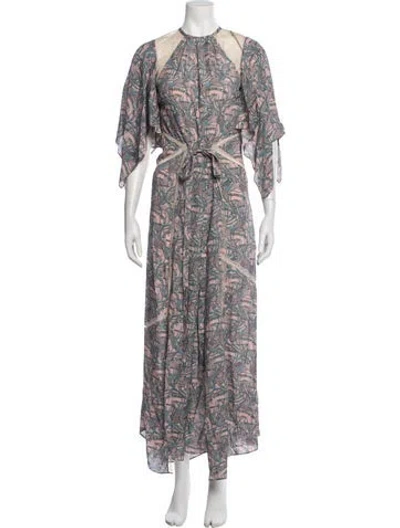 Pre-owned Zadig & Voltaire Printed Long Dress W/ Tags In Neutrals