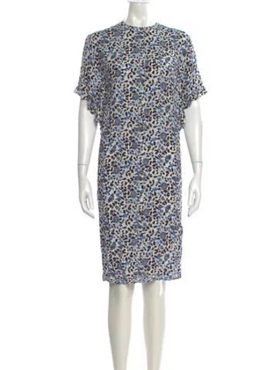 Pre-owned Zadig & Voltaire Printed Midi Length Dress In Blue