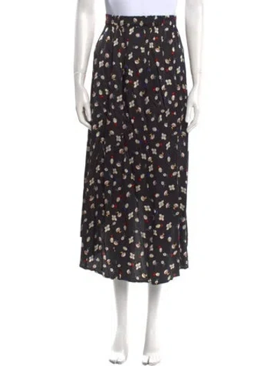 Pre-owned Zadig & Voltaire Printed Midi Length Skirt In Black