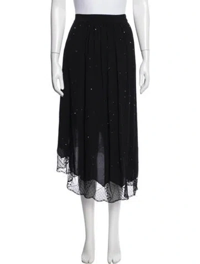 Pre-owned Zadig & Voltaire Printed Midi Length Skirt In Black
