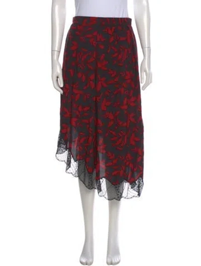Pre-owned Zadig & Voltaire Printed Midi Length Skirt In Multi