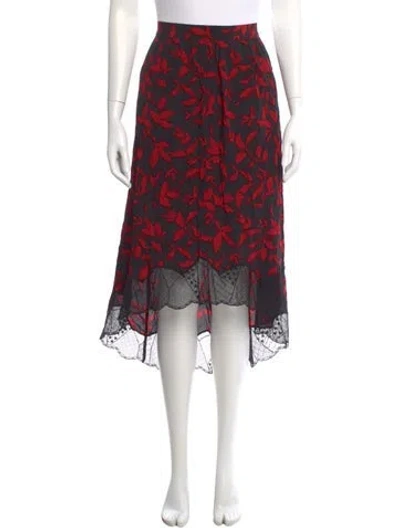 Pre-owned Zadig & Voltaire Printed Midi Length Skirt In Multi