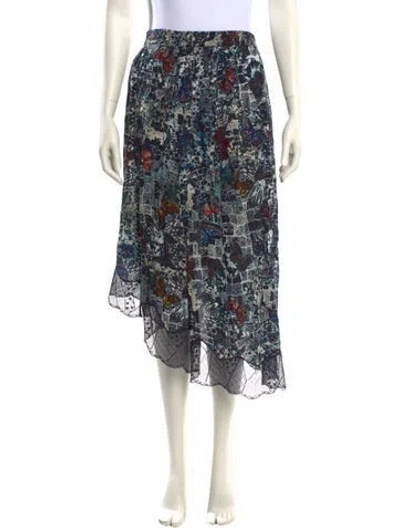 Pre-owned Zadig & Voltaire Printed Midi Length Skirt In Multi