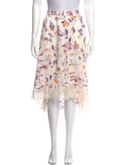 Pre-owned Zadig & Voltaire Printed Midi Length Skirt In Neutral