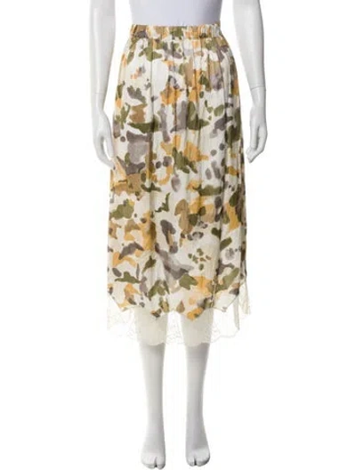 Pre-owned Zadig & Voltaire Printed Midi Length Skirt In Neutral