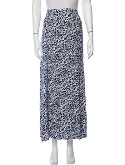 Pre-owned Zadig & Voltaire Printed Midi Length Skirt W/ Tags In Blue