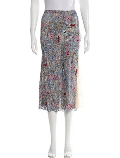 Pre-owned Zadig & Voltaire Printed Midi Length Skirt W/ Tags In Neutral