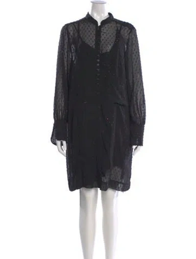 Pre-owned Zadig & Voltaire Printed Mini Dress In Black