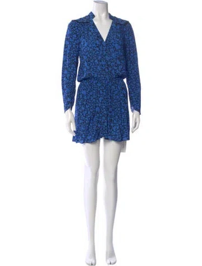 Pre-owned Zadig & Voltaire Printed Mini Dress In Blue