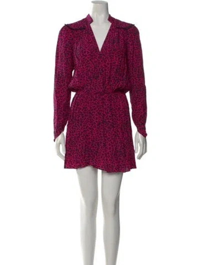 Pre-owned Zadig & Voltaire Printed Mini Dress In Pink