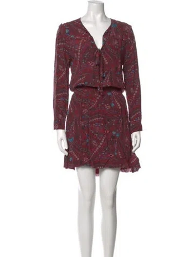 Pre-owned Zadig & Voltaire Printed Mini Dress In Red