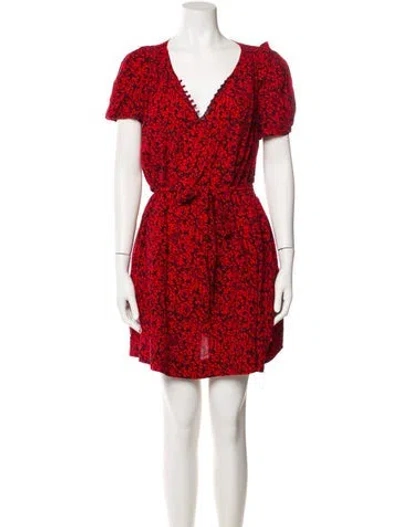 Pre-owned Zadig & Voltaire Printed Mini Dress In Red