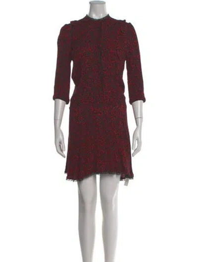 Pre-owned Zadig & Voltaire Printed Mini Dress In Red