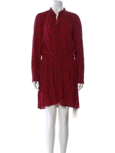 Pre-owned Zadig & Voltaire Printed Mini Dress In Red
