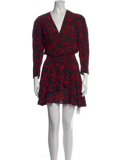 Pre-owned Zadig & Voltaire Printed Mini Dress In Red