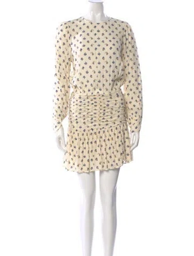 Pre-owned Zadig & Voltaire Printed Mini Dress In White