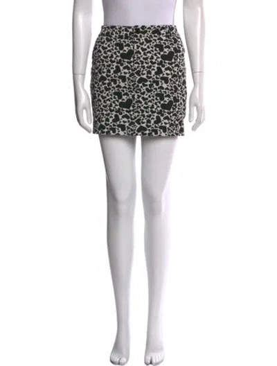 Pre-owned Zadig & Voltaire Printed Mini Skirt In Black