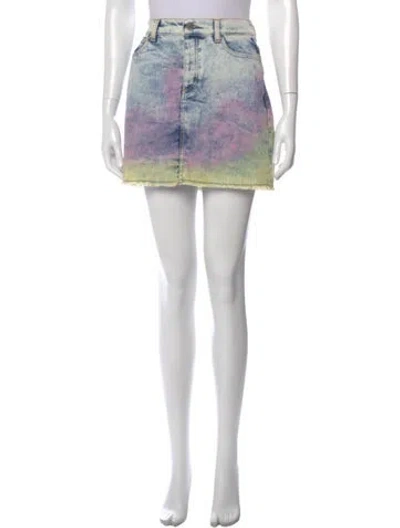 Pre-owned Zadig & Voltaire Printed Mini Skirt In Blue