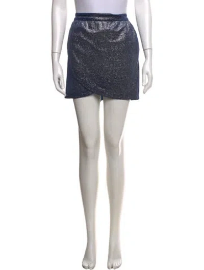 Pre-owned Zadig & Voltaire Printed Mini Skirt In Blue