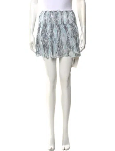 Pre-owned Zadig & Voltaire Printed Mini Skirt In White