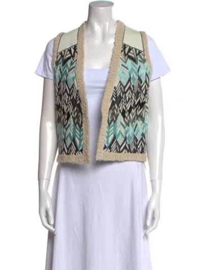 Pre-owned Zadig & Voltaire Printed Open Front Sweater