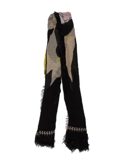 Pre-owned Zadig & Voltaire Printed Scarf In Black