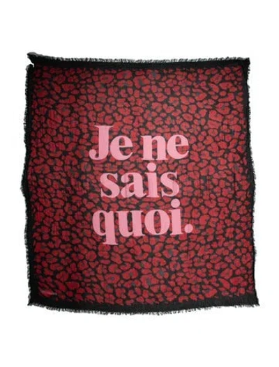 Pre-owned Zadig & Voltaire Printed Scarf In Black