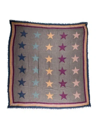 Pre-owned Zadig & Voltaire Printed Scarf In Blue