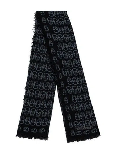 Pre-owned Zadig & Voltaire Printed Scarf In Blue