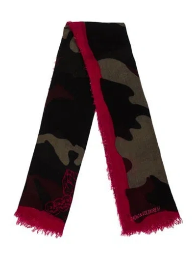 Pre-owned Zadig & Voltaire Printed Scarf In Green