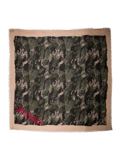 Pre-owned Zadig & Voltaire Printed Scarf In Green