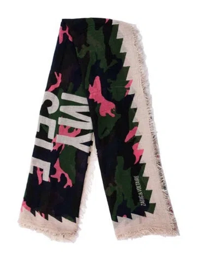 Pre-owned Zadig & Voltaire Printed Scarf In Neutral