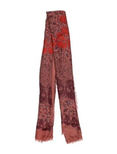 Pre-owned Zadig & Voltaire Printed Scarf In Red