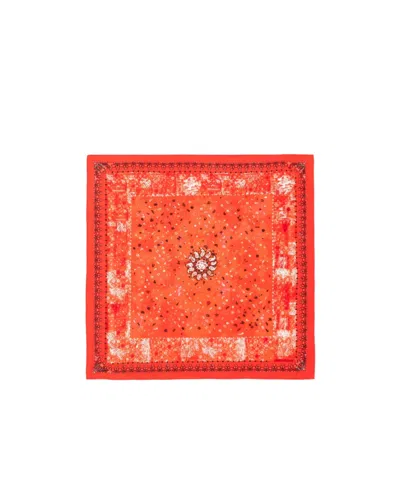 Zadig & Voltaire Womens Passion Blondie Bandana-print Silk Scarf In Red