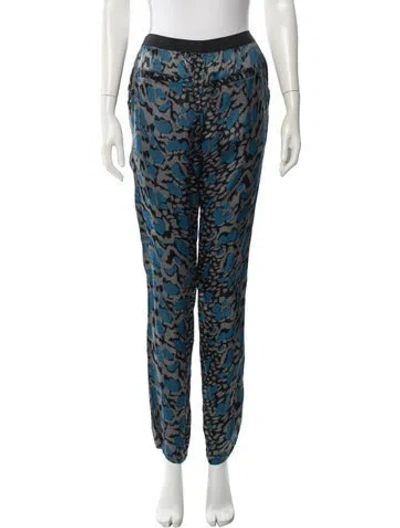 Pre-owned Zadig & Voltaire Printed Straight Leg Pants In Gray