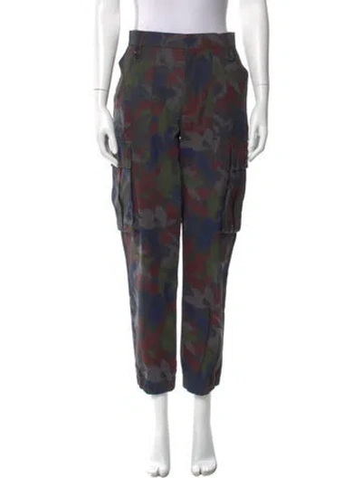 Pre-owned Zadig & Voltaire Printed Straight Leg Pants In Gray