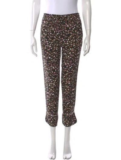 Pre-owned Zadig & Voltaire Printed Straight Leg Pants In Green