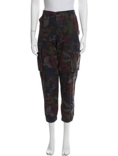Pre-owned Zadig & Voltaire Printed Straight Leg Pants In Multi