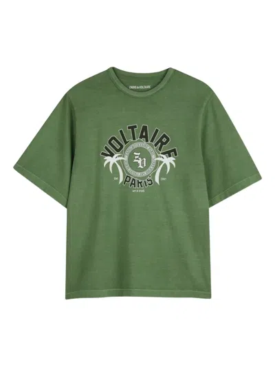 Zadig & Voltaire Kids' Printed T-shirt In Green