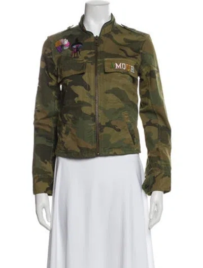 Pre-owned Zadig & Voltaire Printed Utility Jacket In Green