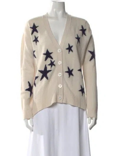 Pre-owned Zadig & Voltaire Printed V-neck Sweater In Neutral