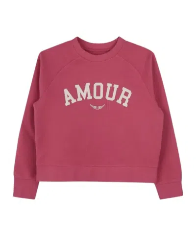 Zadig & Voltaire Kids' Printed-motif Sweatshirt In Pink