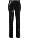 Zadig & Voltaire Pruny Sequinned Tapered Trousers In Black