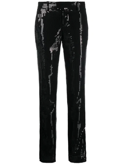 Zadig & Voltaire Pruny Sequinned Tapered Trousers In Black