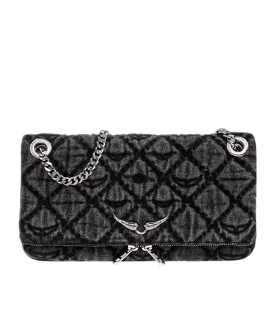 Zadig & Voltaire Quilted Chain-strap Crossbody Bag In Gray