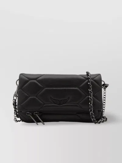 Zadig & Voltaire Quilted Chain Strap Shoulder Bag In Black
