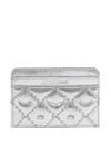 Zadig & Voltaire Quilted Leather Card Holder In Silver