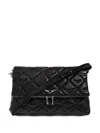 Zadig & Voltaire Quilted Leather Shoulder Bag In Black