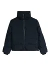 Zadig & Voltaire Quilted Logo-tape Puffer Jacket In Blue
