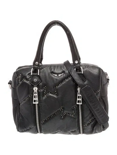 Pre-owned Zadig & Voltaire Quilted Top Handle Bag In Black